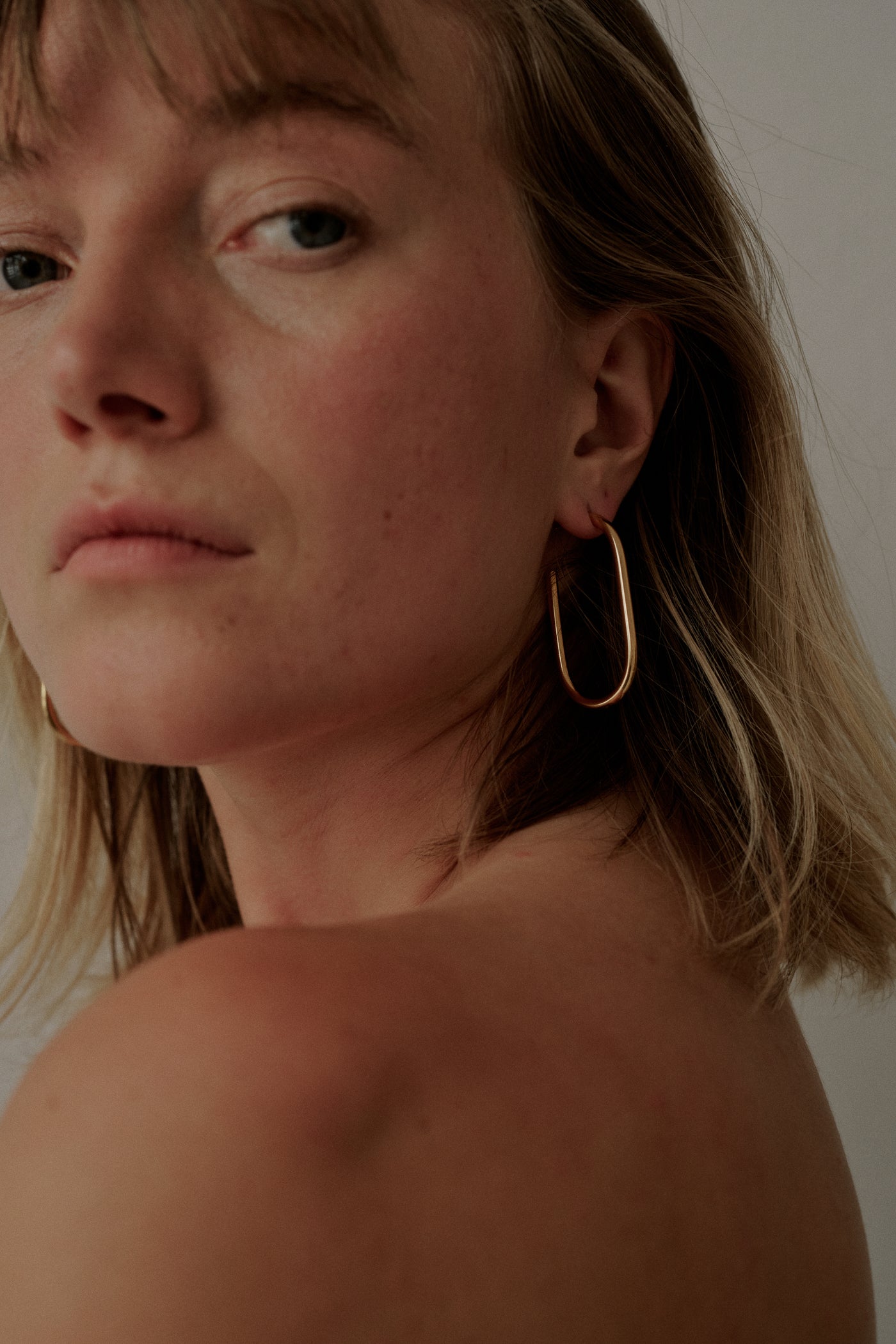 Eye earrings no1, gold-plated