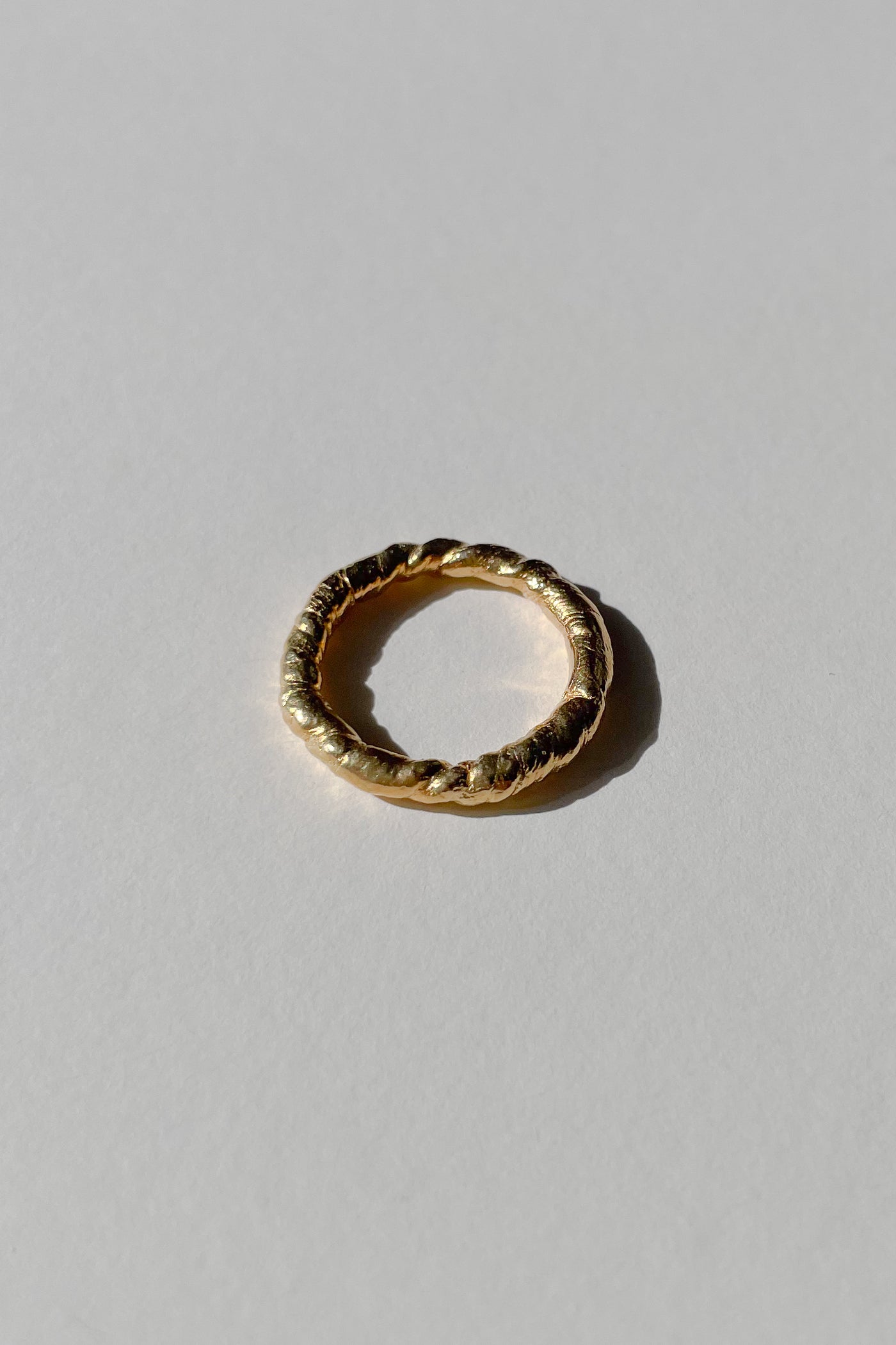 Curl ring no2, gold-plated