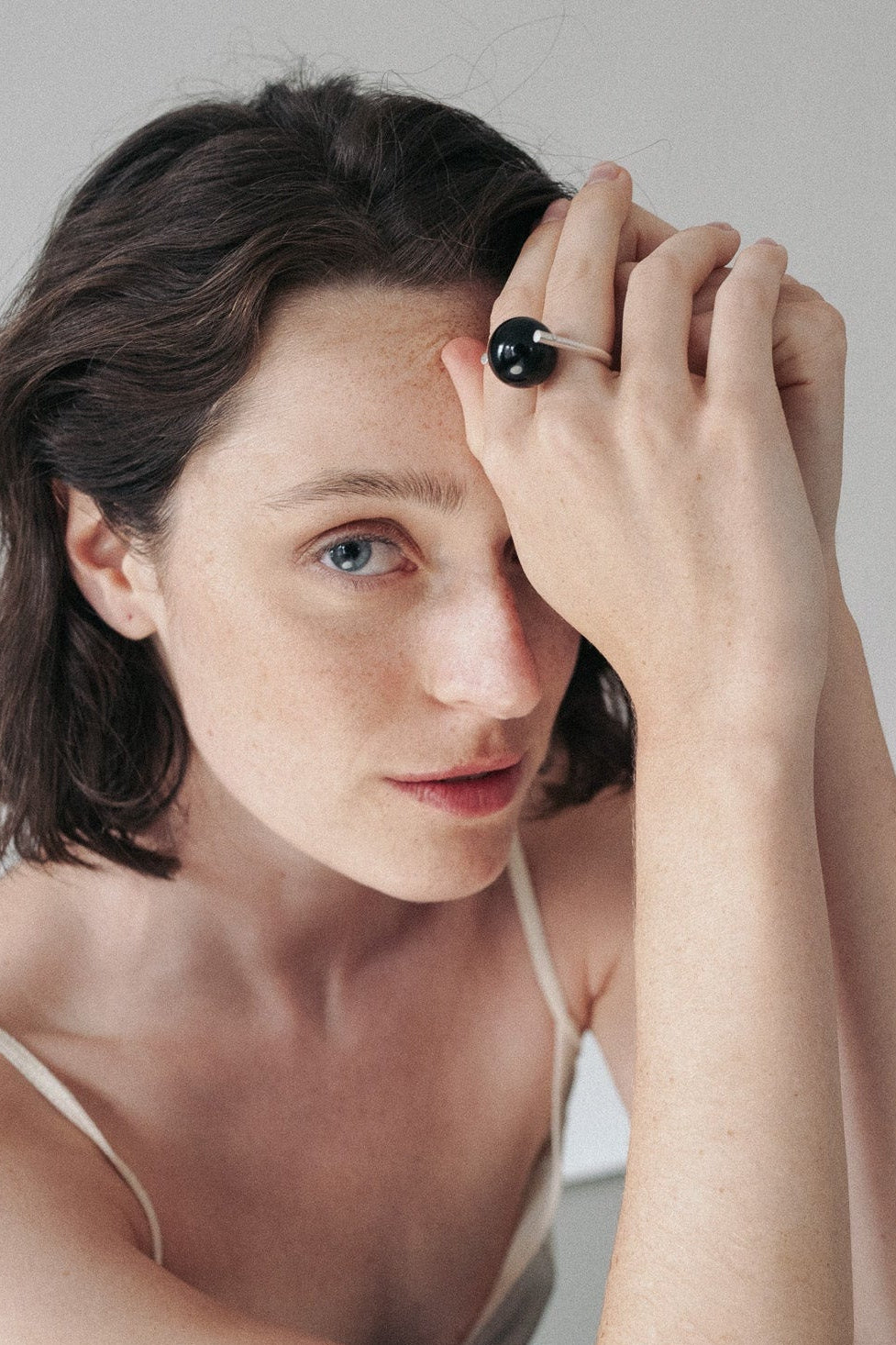 Black Sphere ring no1