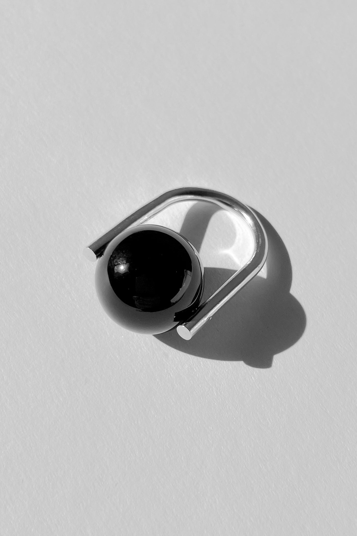 Black Sphere ring no1