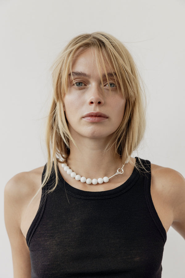 White Sphere necklace no2