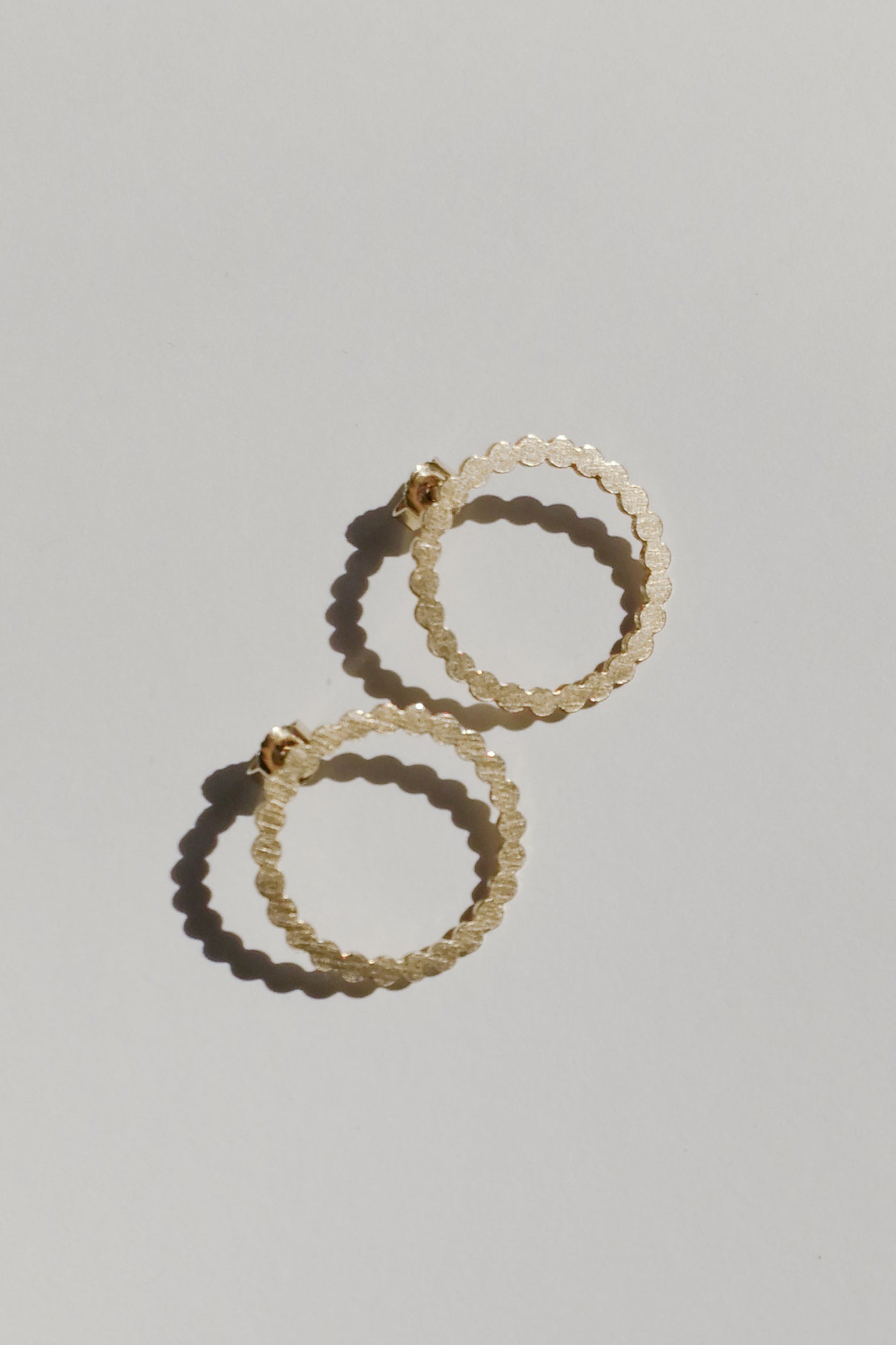 Point earrings no2, gold-plated