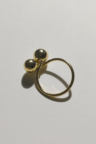 Sphere ring no4, gold-plated