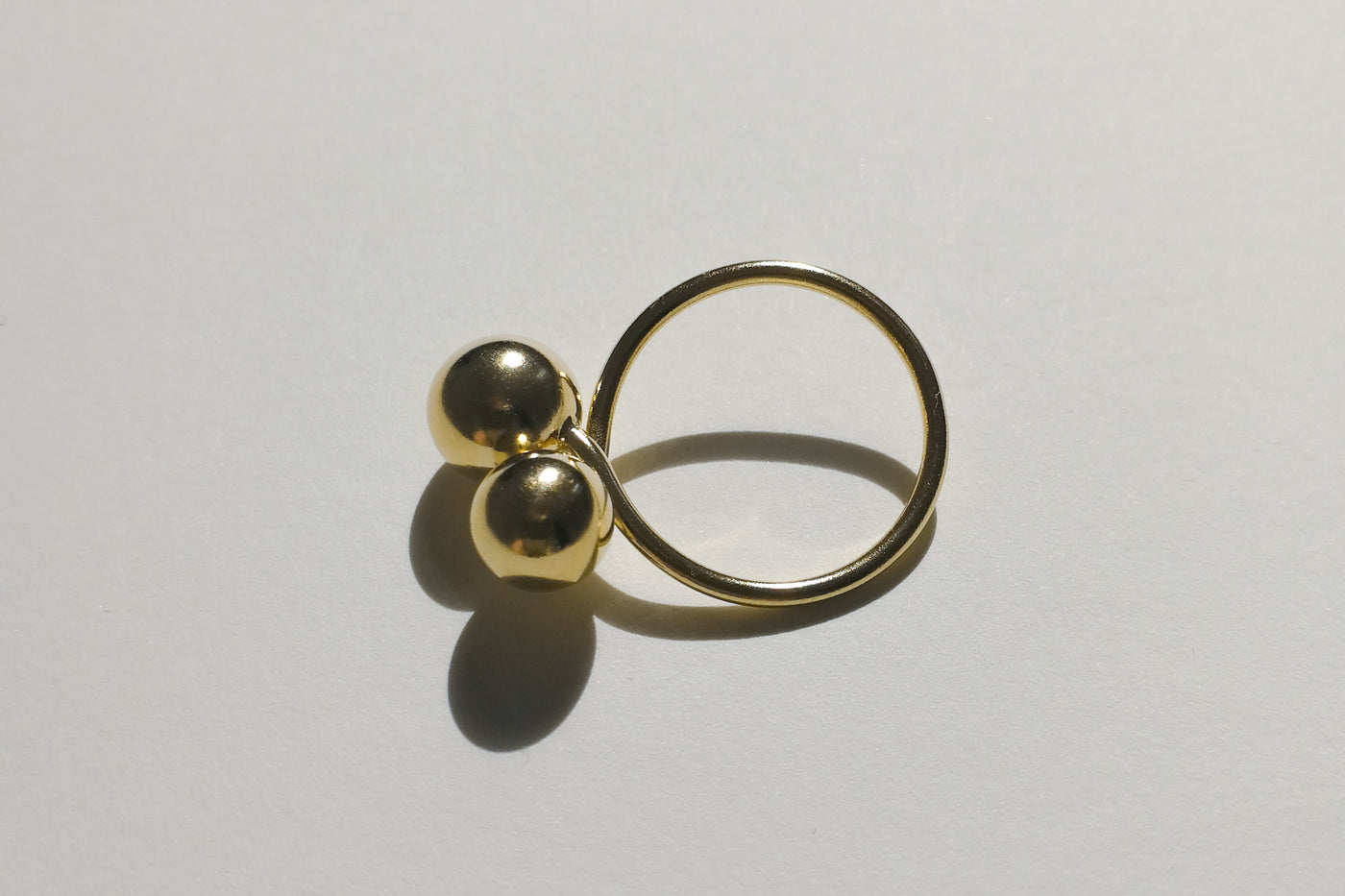 Sphere ring no4, gold-plated