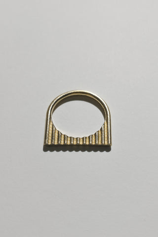 Point ring no3, gold-plated